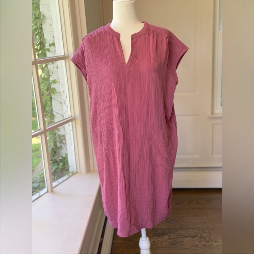 LAST CALL: Jjill Pure Jill Cotton-gauze Split-neck Dress Sm. SALE!! - Picture 7 of 7